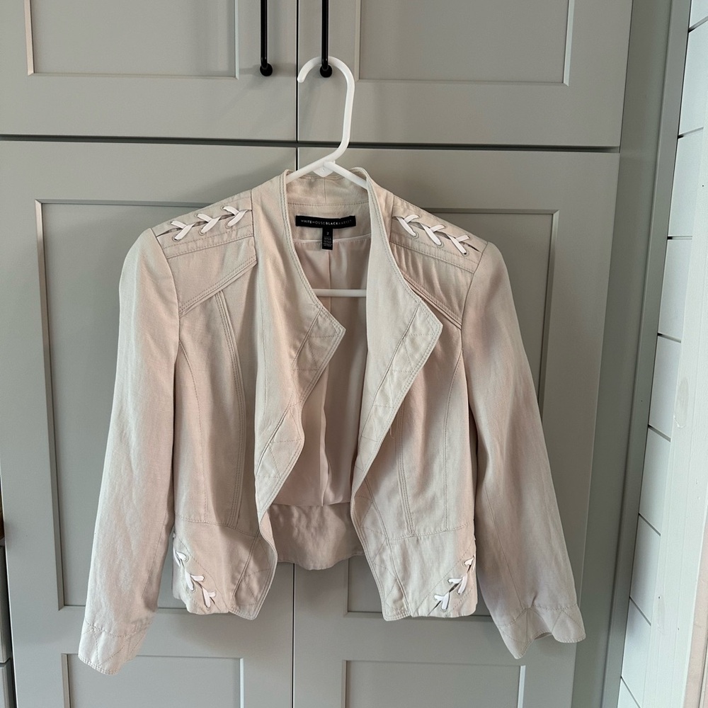Cream White House, black market jacket